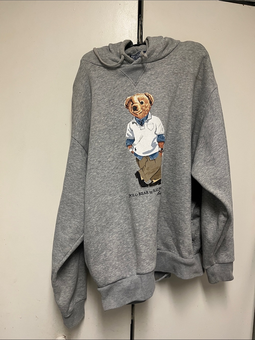 Polo Ralph Lauren Mens Sz medium Polo Bear Graphic Hooded the Big Shirt
